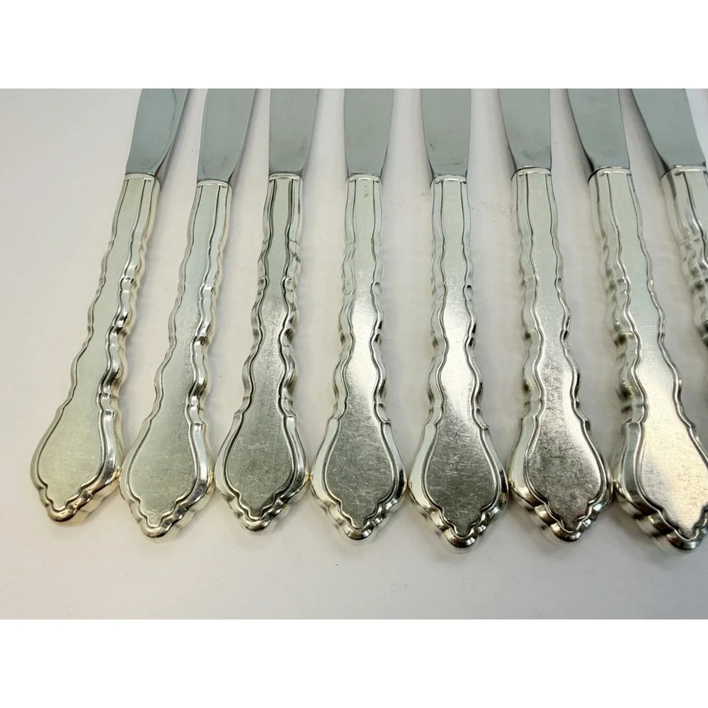 Oneida Community DUET Silverplate Dinner Knives 1980 Lot Of 12